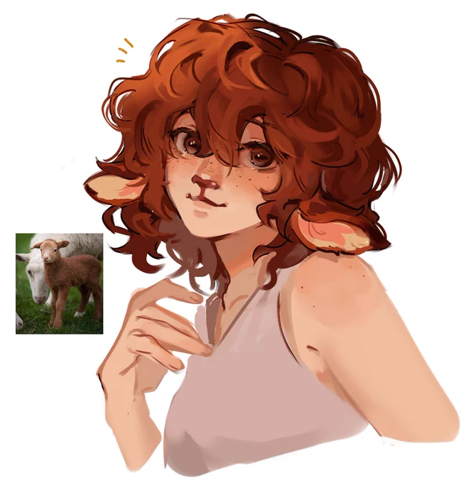 a quick doodle of c!angel if they were a sheep hybrid! #RoyalPanicAu 