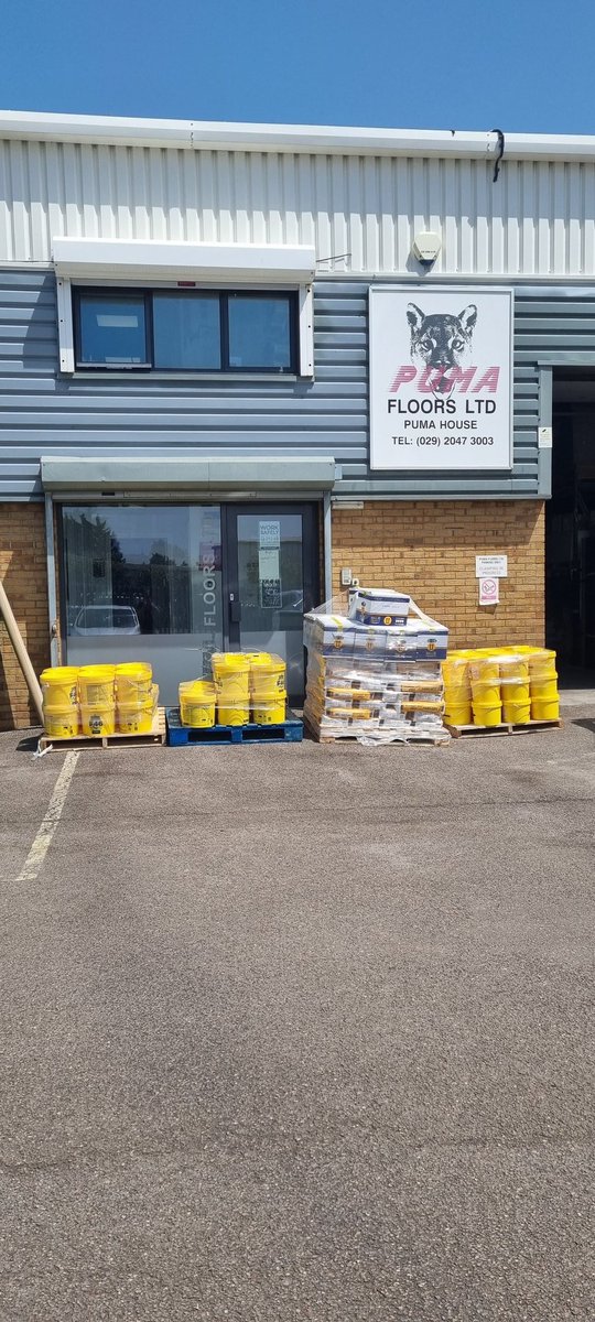 floorspuma's tweet photo. Stocking up on the yellow gold ready for a few big jobs starting over the next few weeks @CroftsLee @FBallUK #pumafloors #trustintheyellowbucket https://t.co/ONJ3EuYqEY