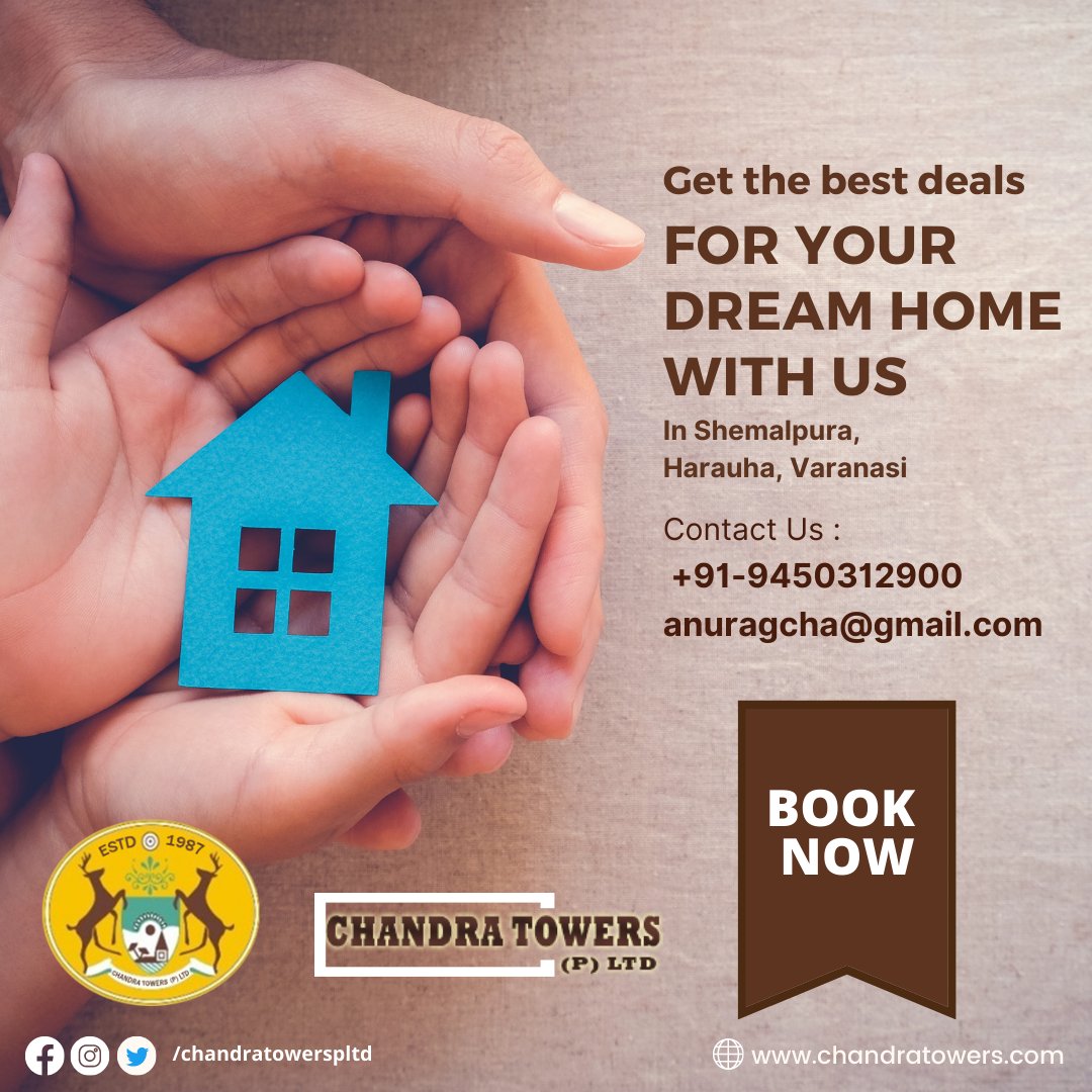 chandratowers's tweet photo. Chandra Anandam - Book your Affordable Dream House
in Shehmalpur, Harahua, Varanasi.
For Booking:
Call Us: +91-9450312900

#chandraanandam #chandratower #banaras #varanasighats #CTPL  #kashi #dreamhome #harahua #khushiyonkaghar https://t.co/R7iIwuJ5on