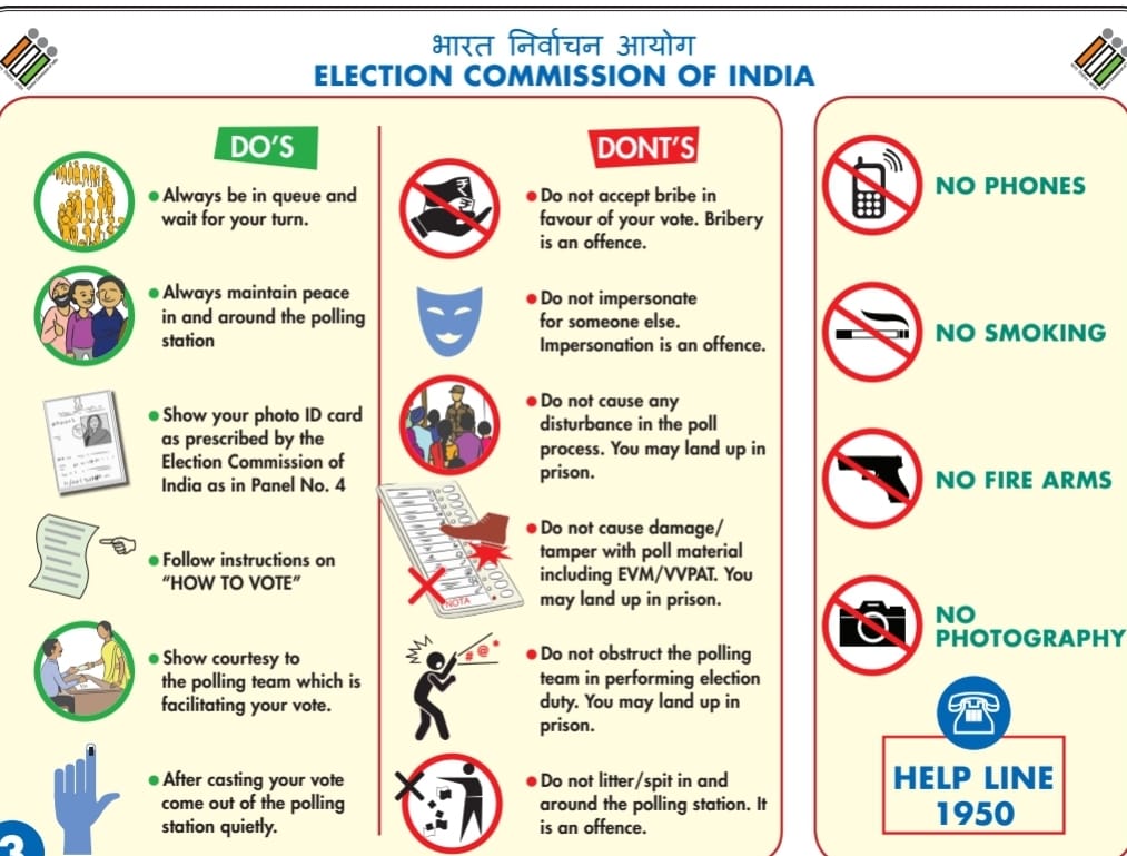 ERODhrangadhra's tweet photo. Poll Day- Do's/Dont's
@ecisveep #awareness #pollday #DoDont #displined #instructions #govote #onevotecounts #chalovotekarehum #chalovoterbanehum #NoVoterToBeLeftBehind https://t.co/RqQoGFK72W
@ECISVEEP @CEOGujarat @ElectionSRN https://t.co/4ZnbIksRRE