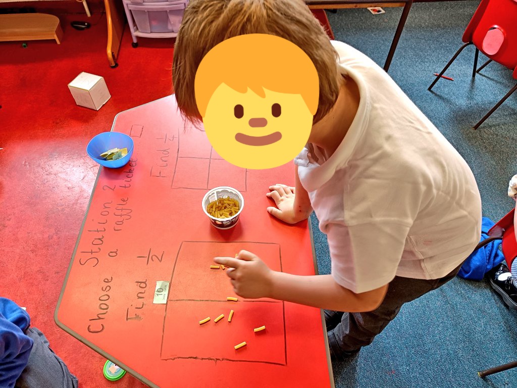 MissC_Whittle's tweet photo. Fractions Activity Stations were well enjoyed on Friday. Fractions Pictionary, Roll and Draw, and finding a fraction of a number all covered. #ActiveMaths #playistheway https://t.co/Ld4I4KhckV