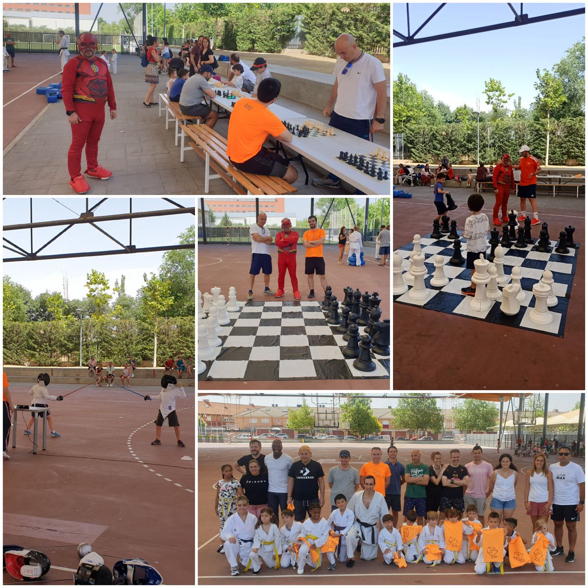 GSDcdeportivo's tweet photo. Seguimos cerrando actividades en la clausura del @GSDcdeportivo @gsdalcala_dir. Hoy turno para #ajedrez, #padel, #tenis, #tenisdemesa, #trampolín, #rítmica, #esgrima y #Kárate. Deportistas y familias han disfrutado de su deporte favorito 💪👏 https://t.co/k7SgOgqswN