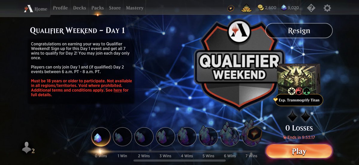 JammerSoul's tweet photo. Itโs go time! This will be my reports thread over there can make it to day too but otherwise Iโm just happy to play. Today I will be running Gruul Transmogrify, hopefully things go well~
#MTGArena #MTGExplorer #QualifierWeekend https://t.co/AnoVNj1qT7