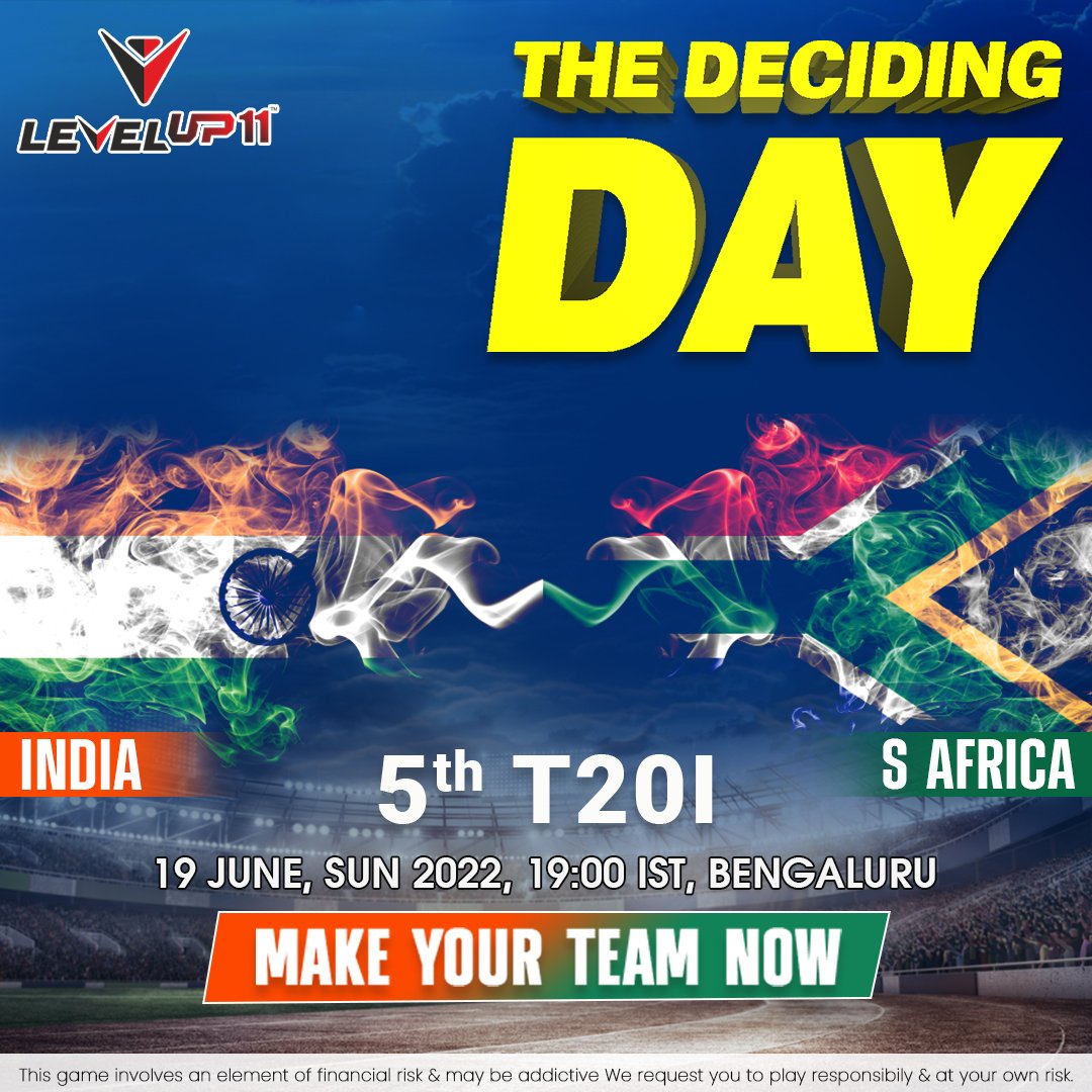 Levelup_11's tweet photo. Kon banega apki LevelUp11 fantasy team ka king Fantastic Pant ya Killer Miller? Join #IND vs #SA 5th T20I on LevelUp11 and win in Lacs.
Download app now https://t.co/yZUOLIKZcH
#FantasyCricket #FantasySports #levelup11 #SAvsIND #cricketchallenge #T20I #T20Cricket #Cricket https://t.co/9iwbhx9YkF