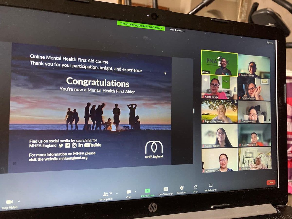 ⭐DENNIS SINGSON 🇵🇭 💙 (@dence10) on Twitter photo Well Done to <a href="/PNA_UKnurses/">PHILIPPINE NURSES ASSOCIATION UK 💙</a> newest Mental Health First Aiders <a href="/MHFAEngland/">MHFA England®</a> - <a href="/weezamae/">Weezamae</a> <a href="/MyrnaVillasin/">Myrna Villasin-Maquinana</a> <a href="/jmac1218/">Jesse M.</a> & <a href="/tintindear13/">Christine Tuazon</a> ! I am so proud of you all! May your thrive increase! Continue spreading positivity to everyone around you! Thanks <a href="/GoalsOlivers/">OliversLifeGoals</a> & Cielo 4 facilitating Well Done to <a href="/PNA_UKnurses/">PHILIPPINE NURSES ASSOCIATION UK 💙</a> newest Mental Health First Aiders <a href="/MHFAEngland/">MHFA England®</a> - <a href="/weezamae/">Weezamae</a> <a href="/MyrnaVillasin/">Myrna Villasin-Maquinana</a> <a href="/jmac1218/">Jesse M.</a> & <a href="/tintindear13/">Christine Tuazon</a> ! I am so proud of you all! May your thrive increase! Continue spreading positivity to everyone around you! Thanks <a href="/GoalsOlivers/">OliversLifeGoals</a> & Cielo 4 facilitating