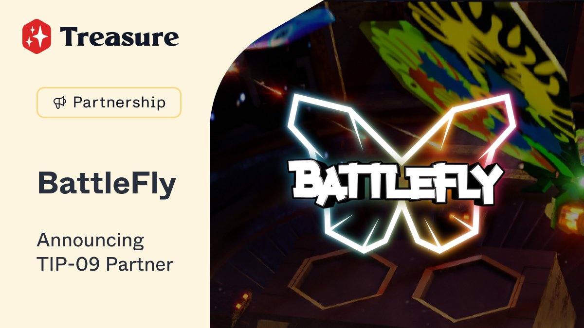 Treasure_DAO's tweet photo. We are pleased to present our TIP-09 partner @BattleFlyGame!

As one of the original games motivating the TIP-09 program, BattleFly is the first web3 game built for sustainable mass adoption.

BattleFly will deeply integrate MAGIC and Treasures as core items in gameplay. https://t.co/7FckoIUrbd