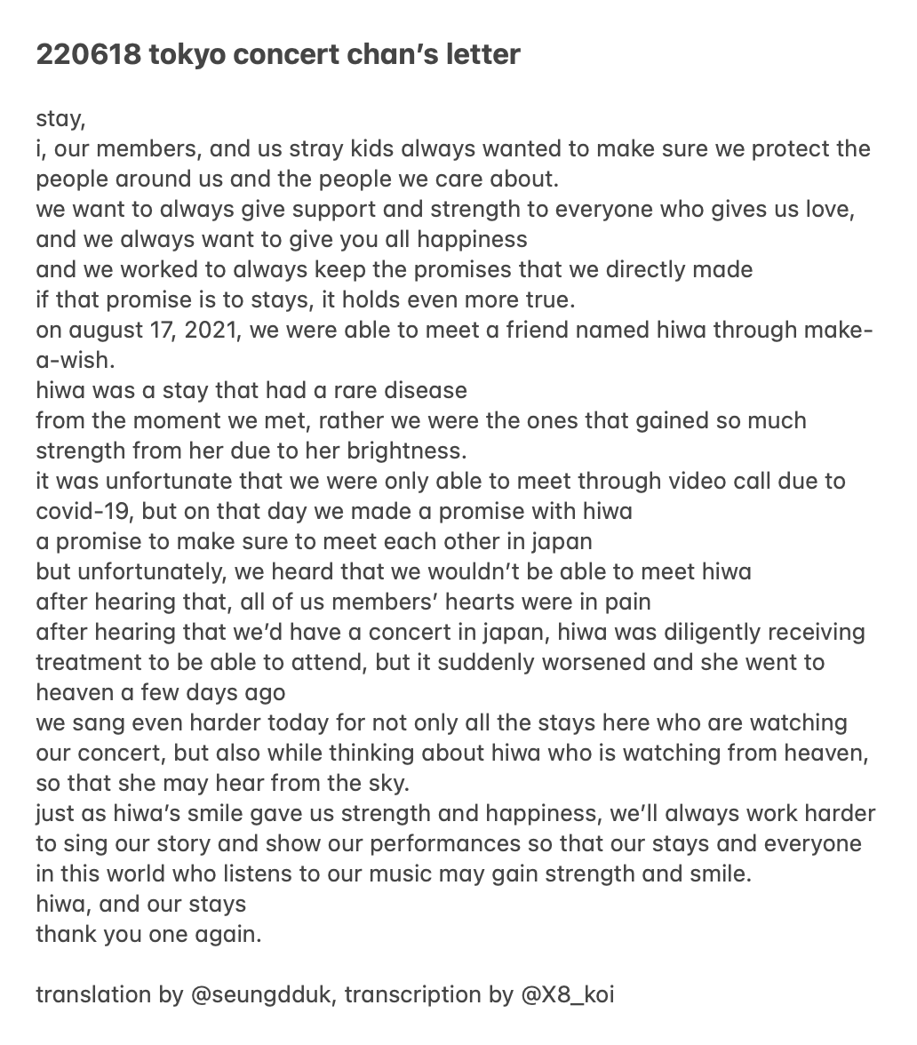 skzinfoespmx's tweet photo. Traducción de la carta que leyó Bang Chan durante el concierto de hoy.

Favor de leer con discreción https://t.co/2AX3ZXv54l