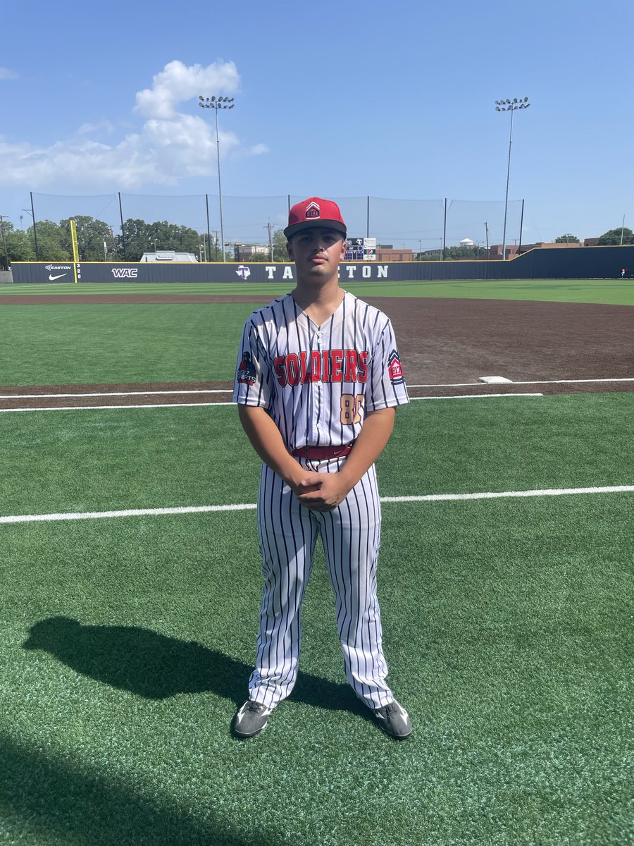 ￼F: @817SportsBsbl Respect 5, TBT WTX 2024 Fletcher 2
PoG: <a href="/CaydenDavidson0/">Cayden Davidson 25’</a> 5 IP, 6K, 3H, ER