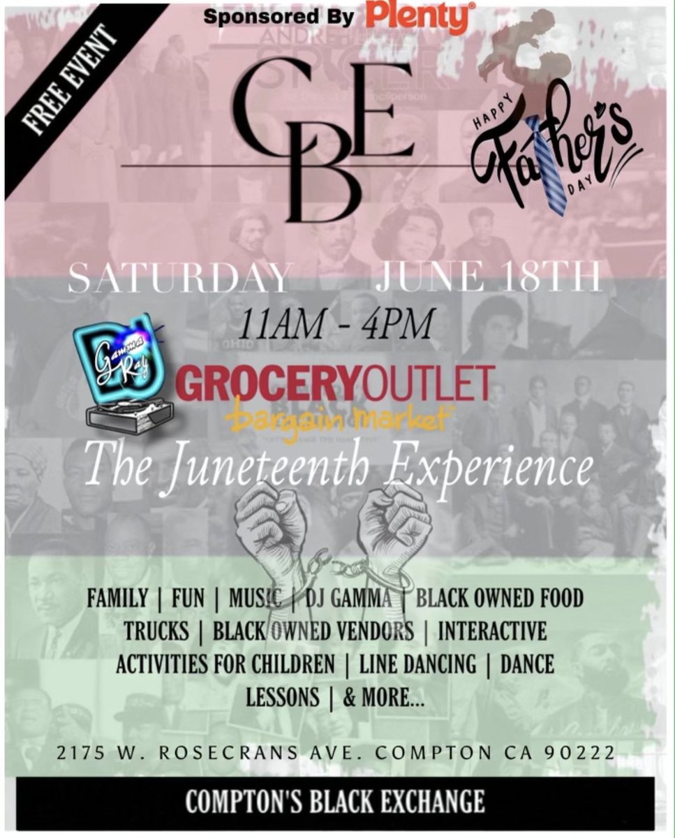 Blk_Exchange's tweet photo. TODAY is the DAY!!! Free #Juneteenth &amp; Fathers Day Event! 11 - 4pm 

Interactive Activities For Children! Sound Bath, Yoga, Step, Line Dancing &amp; More!!! #PopUpShop #Celebration #FathersDay #Free #Event https://t.co/p9qfATygUd