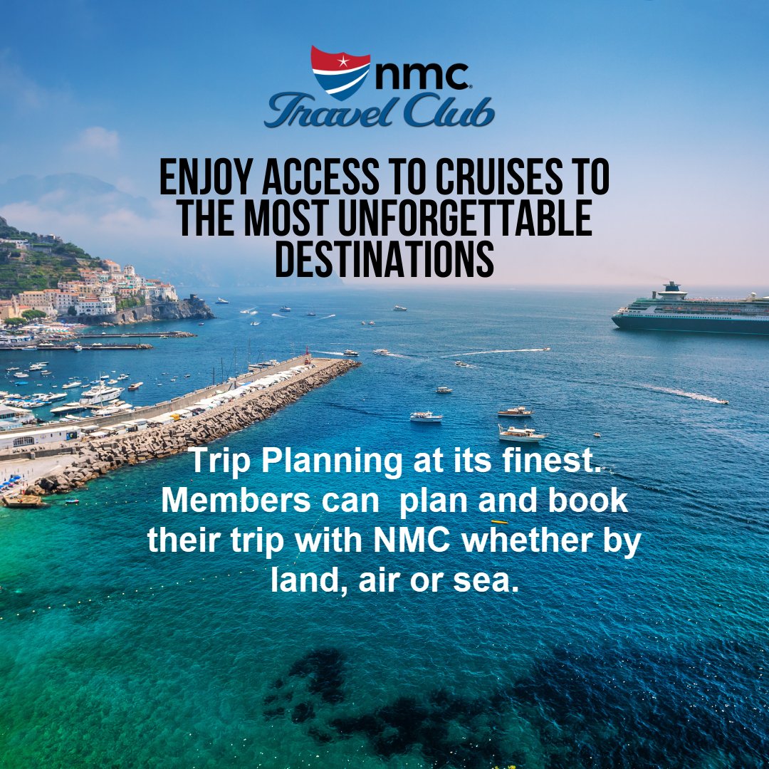 MyNMC's tweet photo. NMC Travel Club is the premier trip planning resource for members. Save up to 30% on hotels, up to 10% on car rentals and book  week-long resort accommodations for as little as $379. Join and book your next adventure today! https://t.co/vR2YI6bxSn