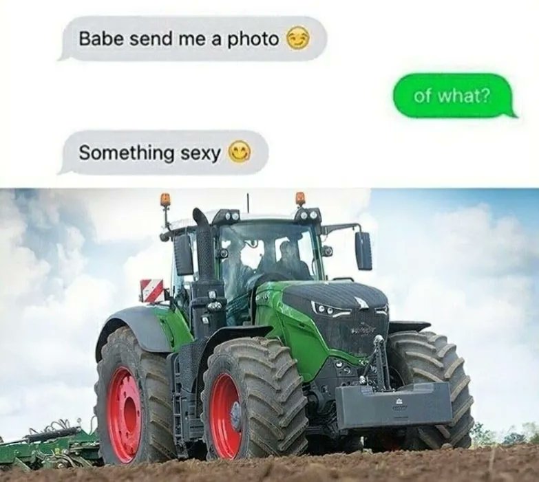 a1agronomy's tweet photo. Cue Kenny Chesney's "She Thinks my Tractor's Sexy". 🚜
#farmingmemes #talkfarmtome #AgTwitter https://t.co/b8Uk17bx0e