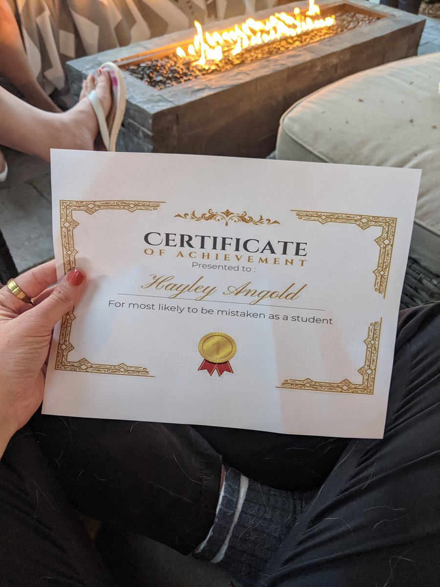 TeachMsHayley's tweet photo. Can't say that I'm surprised 😂 #MostLikelyToBeMistakenForAStudent https://t.co/hIMbUCyzgB