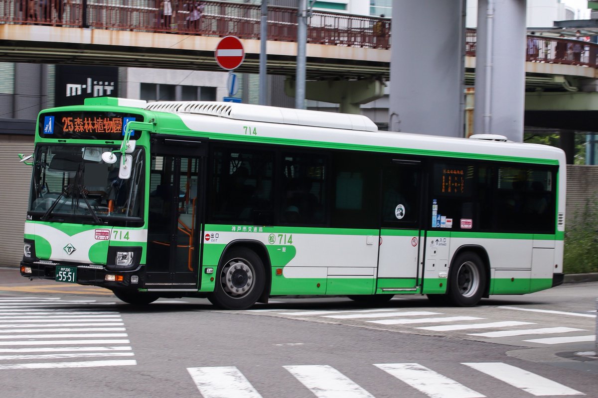 神戸市バス 松原714 2020年式 2PG-LV290N3 (神戸200か55-51) 松原営業