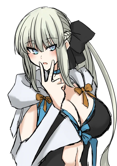 ポージングしてくれたけど少し気恥ずかしいモルガン
#FGO #FateGO 