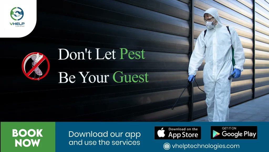 VHelpHomeServi1's tweet image. Have you noticed a sudden influx of bugs in your home? A pest infestation can cause a variety of problems, including the transmission of diseases and allergens. For the best pest control services, book an appointment at Vhelp home services.