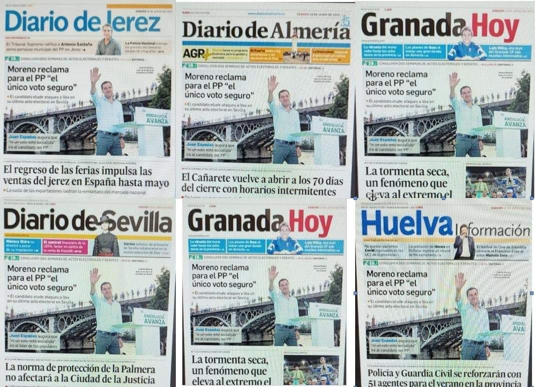 Bandi3Rigoberto's tweet photo. ¿Esta es la prensa libre e independiente que merece España?
#Andalucia #Madrid #CyL #Murcia #Galicia los cortijos del PP para seguir comprando voluntades.
Así os va #prensa #comprada https://t.co/U6G0fqLOtq