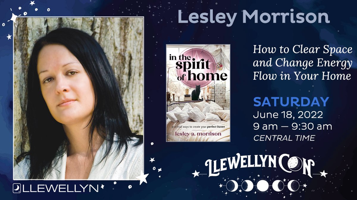 Join us in 30 minutes for our next #LlewellynCon2022 presentation! Lesley Morrison will be discussing How to Clear Space and Change Energy Flow in Your Home .
crowdcast.io/e/llewellyncon…
#llewellynbooks #fengshui #clearingclutter #clearingspace