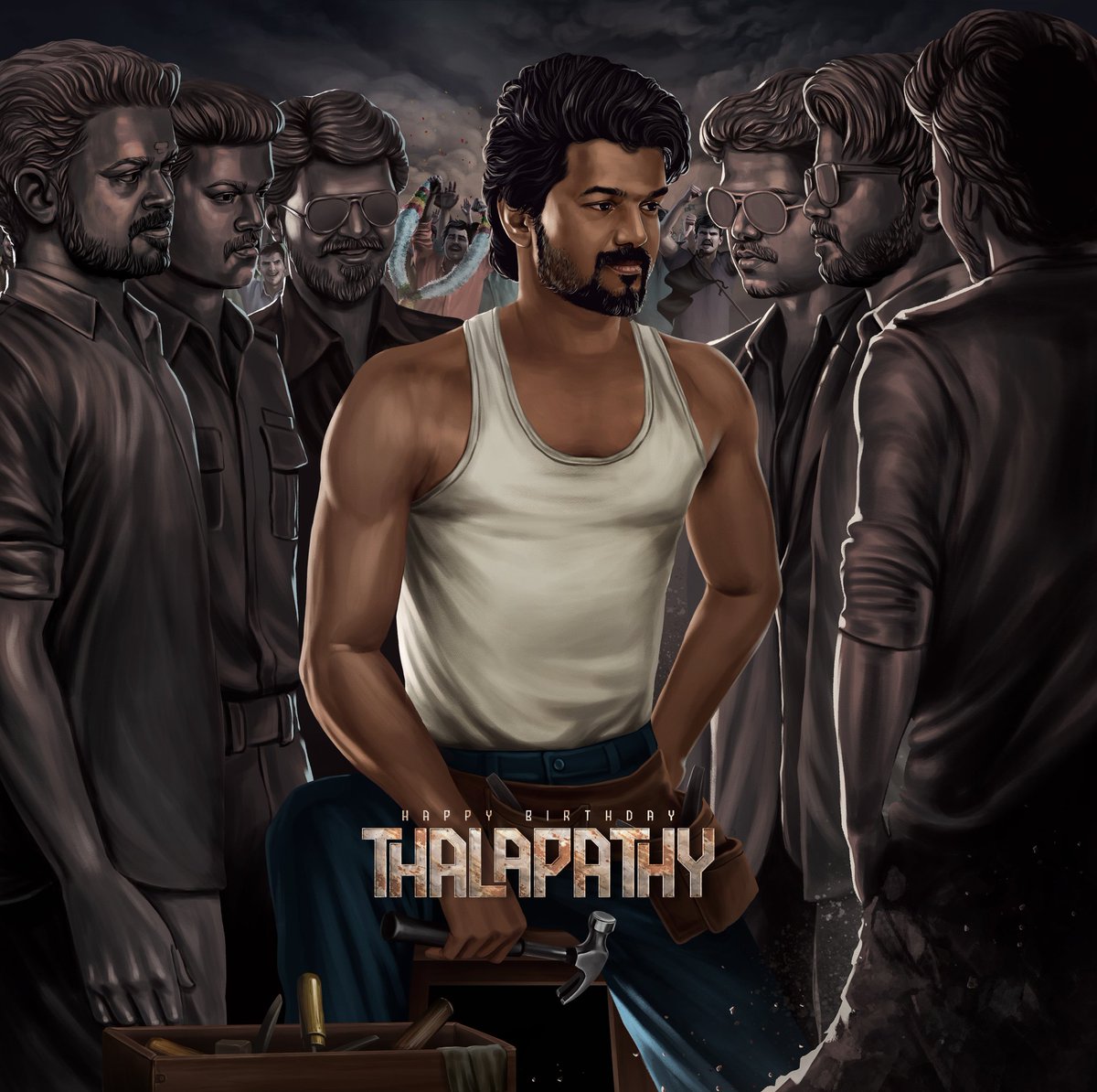 krishoffl's tweet photo. Glad and Elated to be releasing the Common DP of Our Very Own Thalapathy @actorvijay ✨
Design: @shynu_mash

#Thalapathy48BirthdayCDP
@Jagadishbliss @VijayFansTrends https://t.co/P5GAlwc4bo