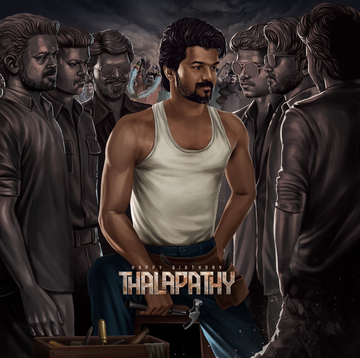 archanakalpathi's tweet photo. Delighted to present y'all the Birthday Common DP of Thalapathy @actorvijay ♥️✨
Design: @shynu_mash

#Thalapathy48BirthdayCDP
@Jagadishbliss @VijayFansTrends https://t.co/zA2W2oNB5o