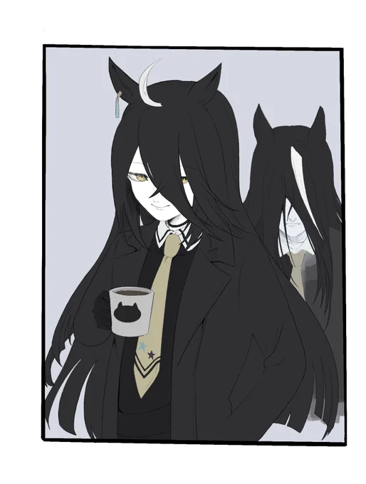 ウマ娘練習です。絵柄、色塗りが統一してないけど、よぉ頑張った 