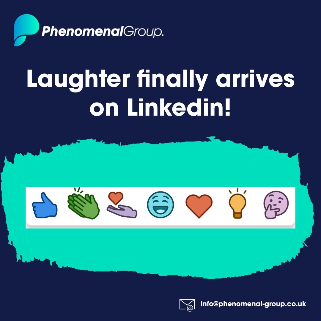 Ever read a piece of content by business owners on LinkedIn and think that it’s hilarious? 

Peeved off that you couldn’t use a laughing emoji for your reaction to it? 

Well fear not, <a href="/LinkedIn/">LinkedIn</a> have finally added the laughter emoji to their reactions! 

#Socialmedia