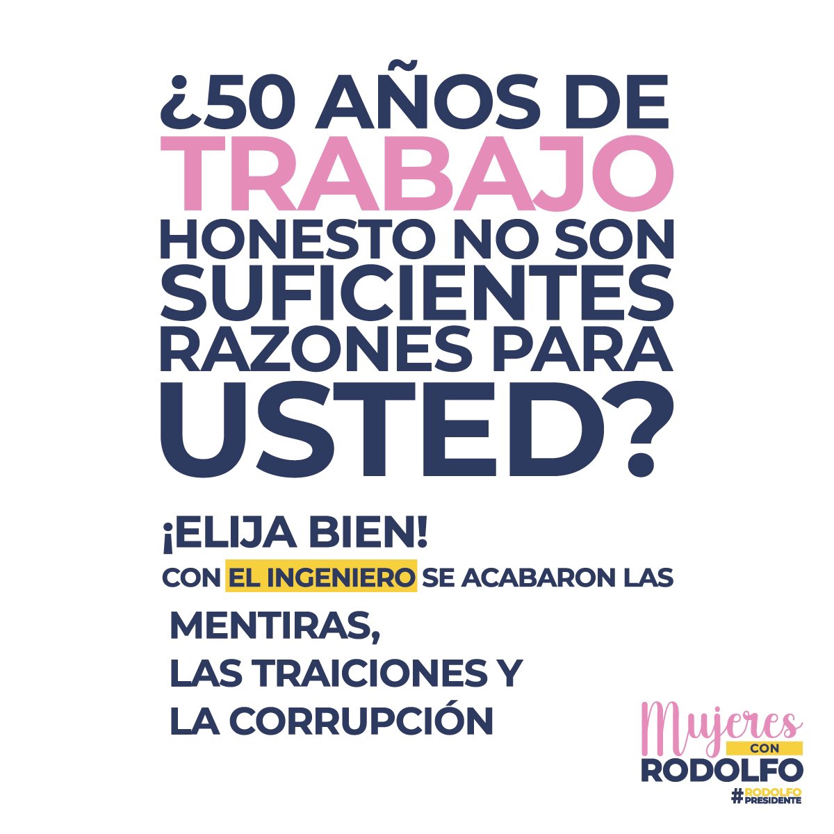 Este 19 de junio llegó la oportunidad que desde hace mucho esperábamos las colombianas: elegir a alguien honesto como nuestro presidente. Si de verdad queremos un cambio, este domingo digamos todas juntas: #RodolfoPresidente <a href="/ingrodolfohdez/">Ing Rodolfo Hernandez 🇨🇴!</a> 
#MujeresConRodolfo