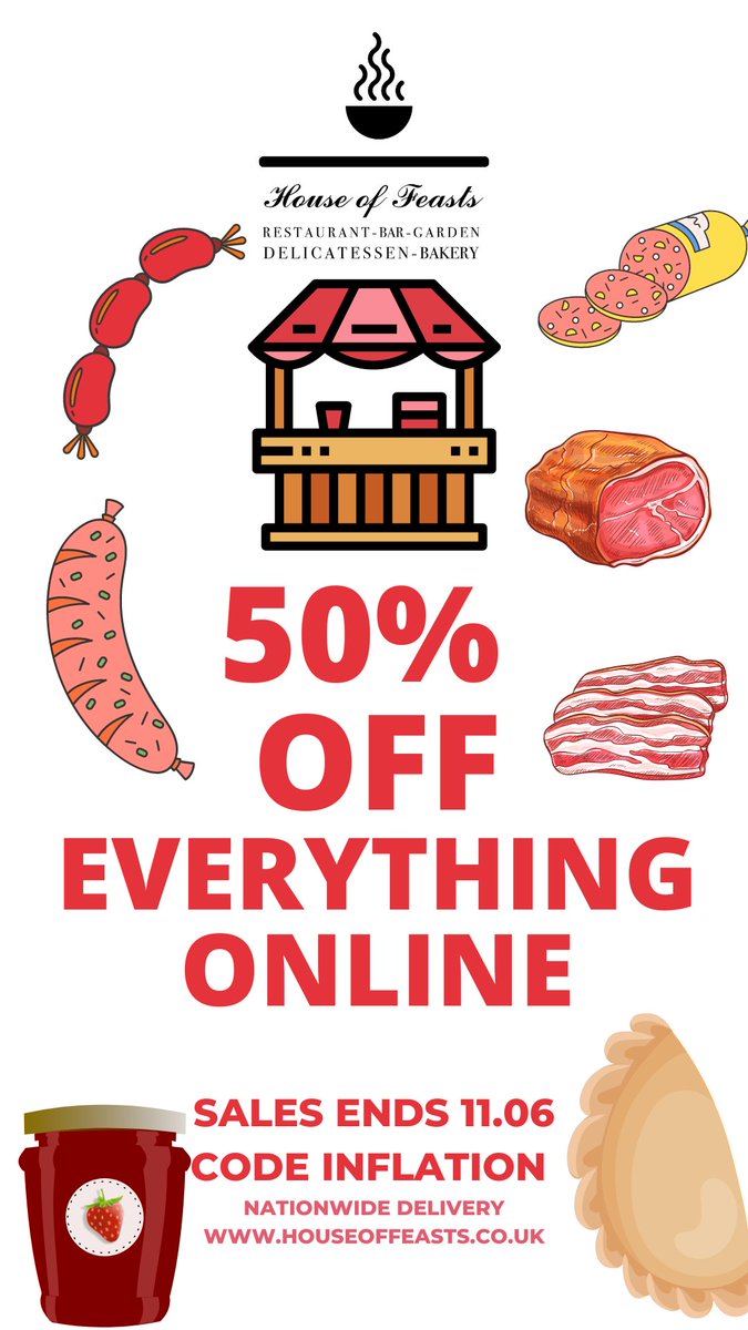 ChefConsultant's tweet photo. 50% OFF everything ONLINE!

We are back with Nationwide Deliveries 🚚

FREE Delivery with orders over £100

Offer valid between 18.06 - 21.06

Limited STOCK - Including Pierogi 👑

Shop now 

https://t.co/kvFgAhs0qf https://t.co/IokjwdP3Hv