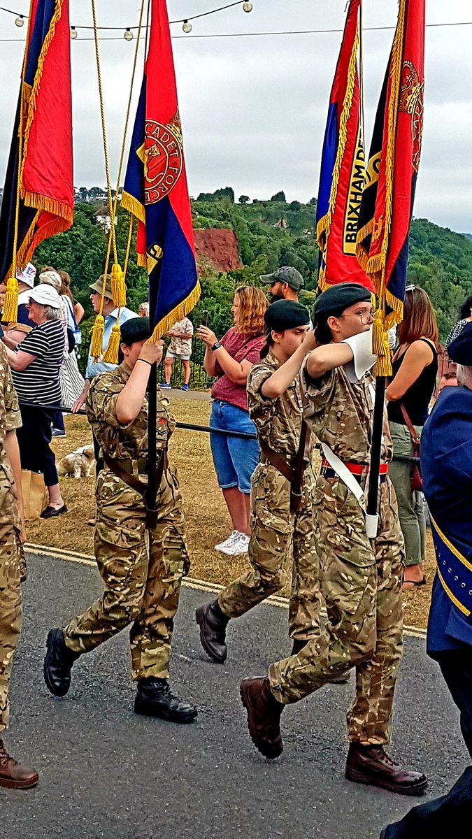 OC_D_Devon_ACF's tweet photo. D Company proud to attend Babbacombe / Torquay #ArmedForcesDay parading Company, Paignton, Brixham and Torquay Banners. Great #communityengagement and recruitment. First parade for our new Cadet CSM. https://t.co/FV5jWemcWK