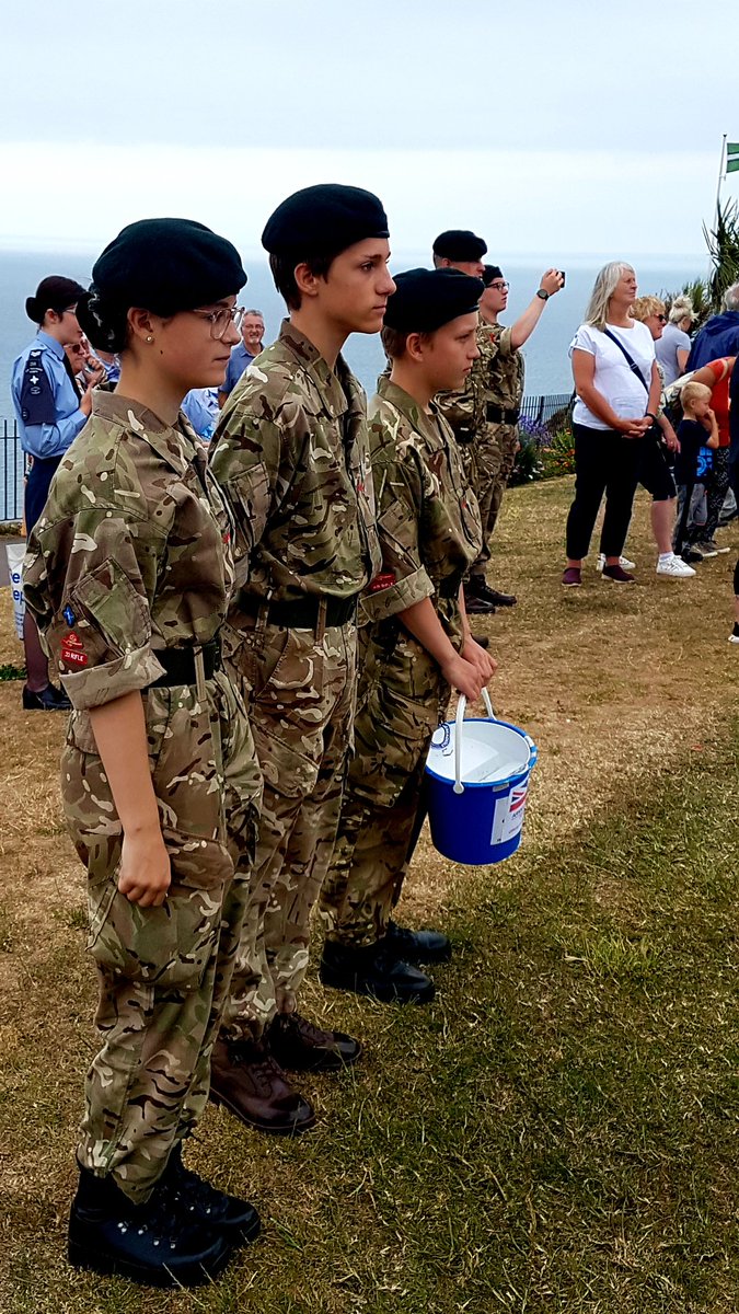 OC_D_Devon_ACF's tweet photo. D Company proud to attend Babbacombe / Torquay #ArmedForcesDay parading Company, Paignton, Brixham and Torquay Banners. Great #communityengagement and recruitment. First parade for our new Cadet CSM. https://t.co/FV5jWemcWK