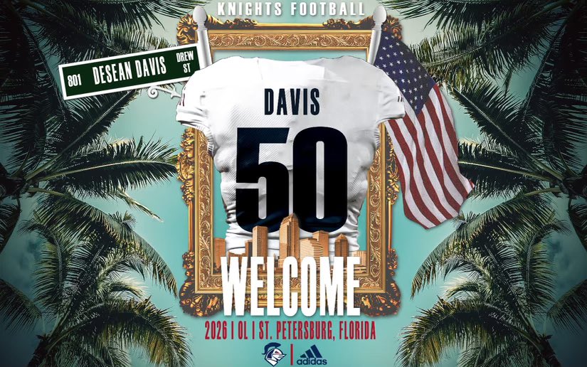 d_davis50's tweet photo. Thankful to have this opportunity, I am Blessed🙏🏾 @CoachJesse18 @CAIKnightsFB https://t.co/k2PKklFP7d