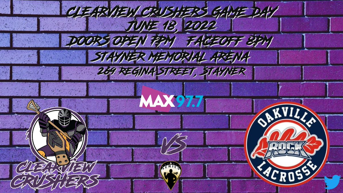 It's Game Day!!!
Home game vs Oakville Rock 8pm
Stayner Arena
#crushernation #biggame #HomeSweetHome