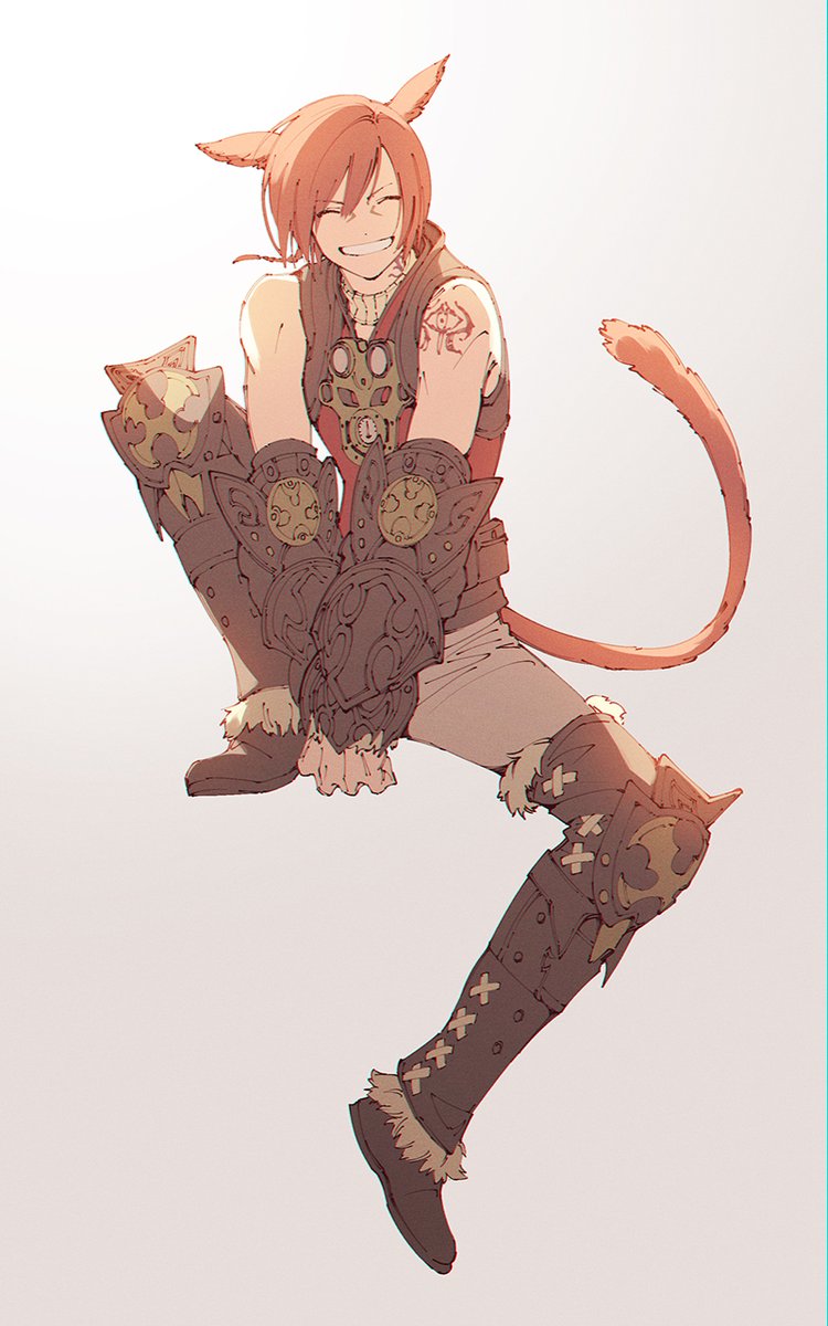 solo 1boy male focus tail animal ears miqo'te cat ears  illustration images