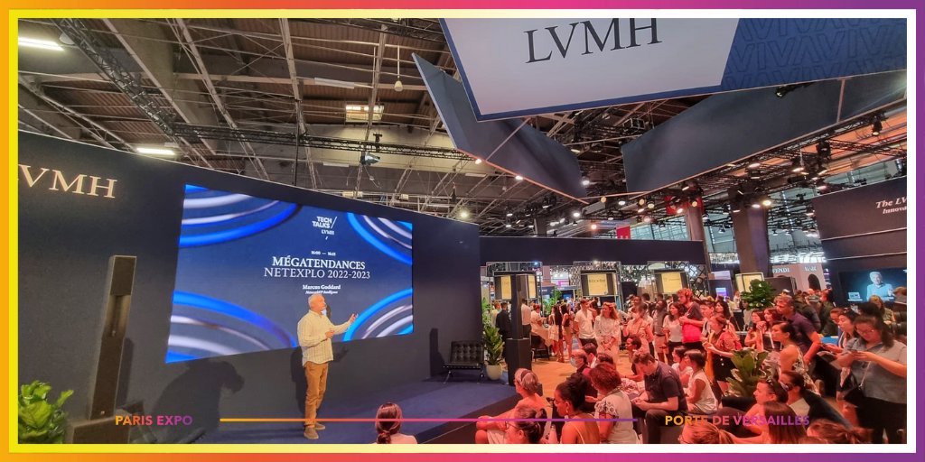 🟣#VivaTech 🚀

⏩ "Unscripting Tomorrow" 

Début du talk avec <a href="/MarcusGoddard/">Marcus Goddard</a>, vice-président de <a href="/Netexplo/">2050NOW La Maison (ex-Netexplo)</a> sur le stand <a href="/LVMH/">LVMH</a>.