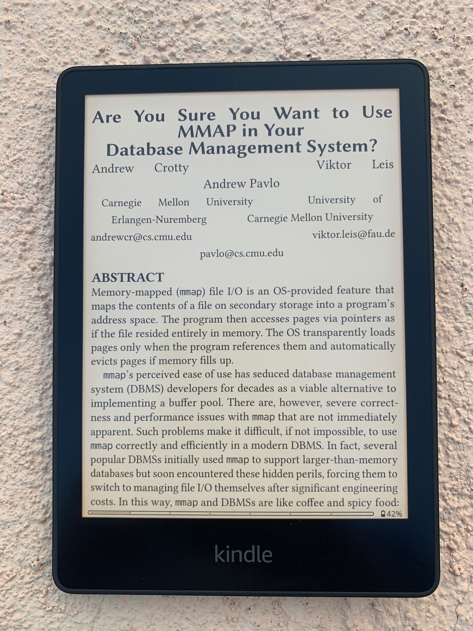 v on Twitter "Once you jailbreak the Kindle, research papers start