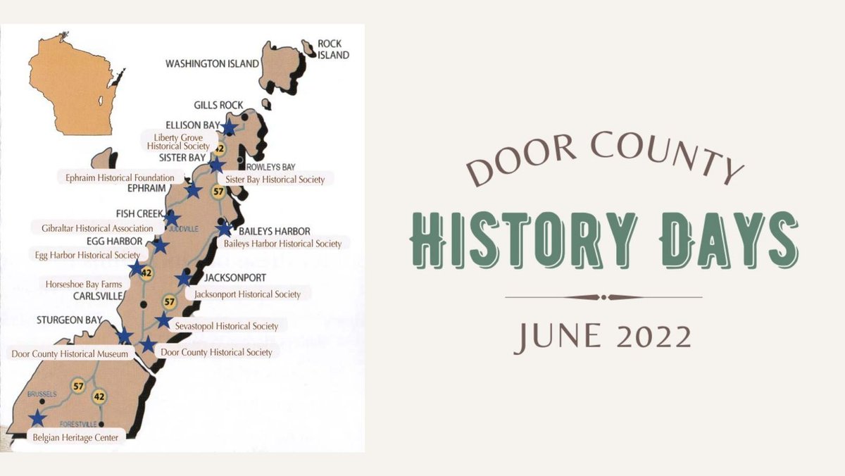 ObserverIsland's tweet photo. #HeritageAllianceofDoorCounty has planned the first annual #HistoryDays!
Mon, June 20 - Sun, June 26, 14 institutions will be hosting special programs across the county. From the #BelgianHeritageCenter in Southern #DoorCounty to #JacobsensMuseum on #WashingtonIsland! https://t.co/HzbGse22Gl