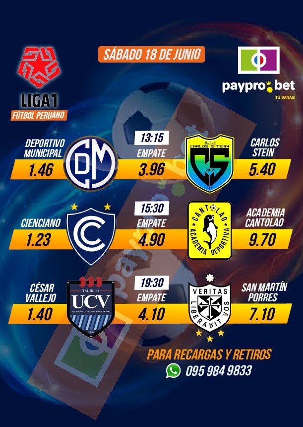 BetPaypro's tweet photo. Hoy hay fútbol en los principales campeonatos de Sudamérica. #PayPro #TUGANAS https://t.co/IFbeZGmP0g