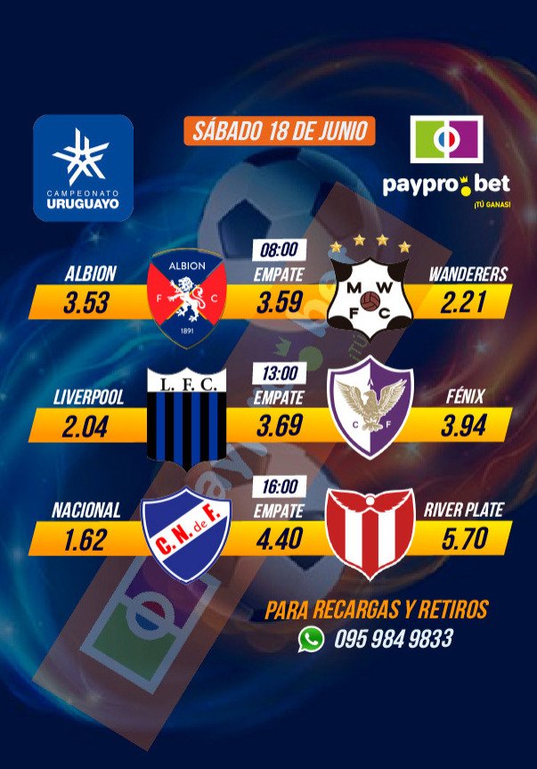 BetPaypro's tweet photo. Hoy hay fútbol en los principales campeonatos de Sudamérica. #PayPro #TUGANAS https://t.co/IFbeZGmP0g