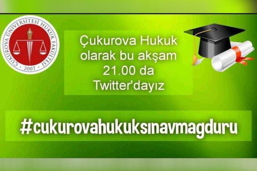dokuz8haber's tweet photo. 📢 Çukurova Üniversitesi Hukuk Fakültesi öğrencileri, adil bir sınav sistemi için bu akşam #cukurovahukuksınavmağduru hashtag’i ile Twitter’da seslerini duyuracak https://t.co/O1VxlKqMNd