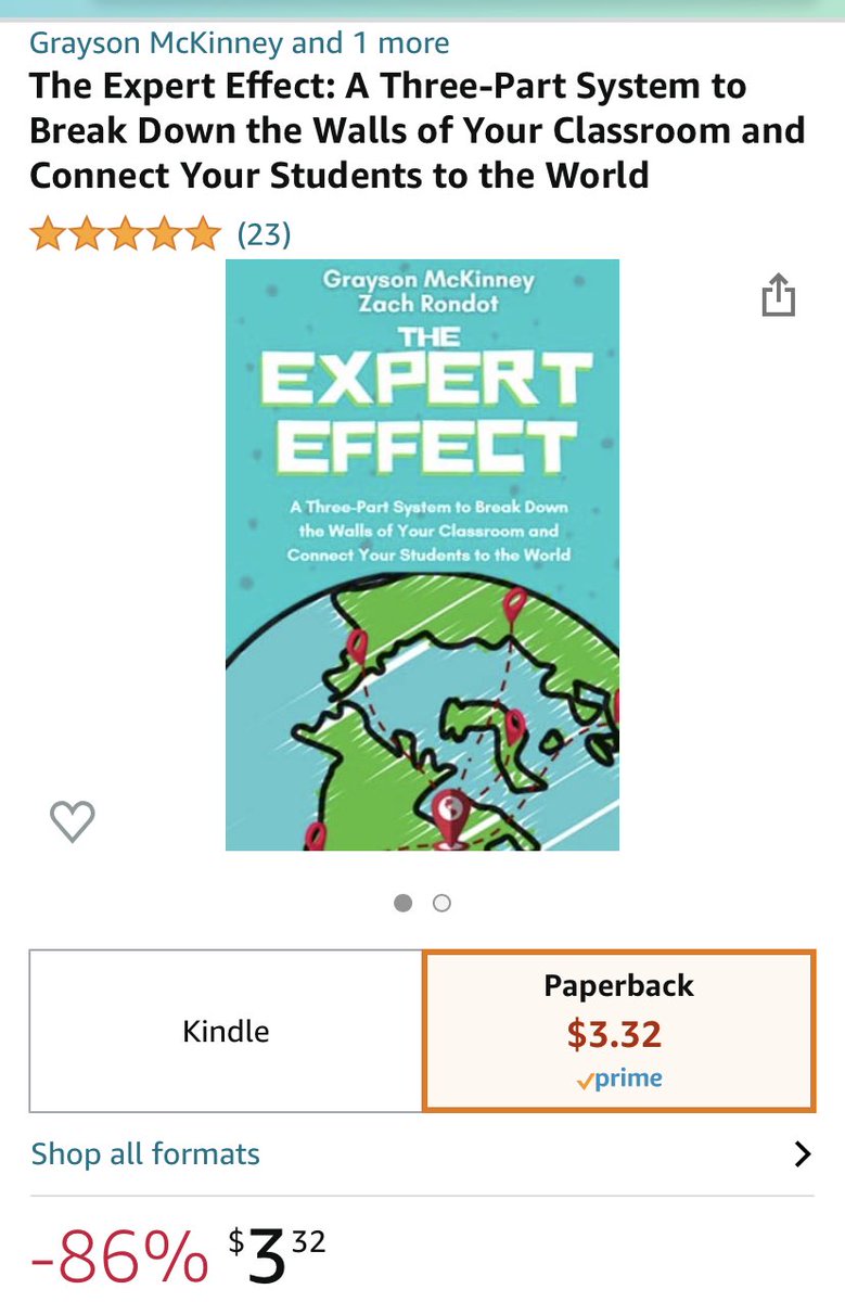 ExpertEffectEDU's tweet image. Can you help us out, #PLN? We have a goal to get 30 reviews of our professional learning book for teachers. We’re at 23! If you’ve read #experteffectedu, we’d love for you to post a review, and if you haven’t, you can get it for less than a cup of coffee!  ☕️📖@EdumatchBooks⁩