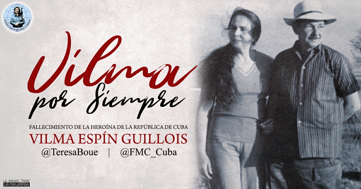 Jul1Julia's tweet photo. Eternamente agradecidos por su obra de toda la vida #SomosContinuidad #Cuba  #VilmaPorSiempre @FMC_Cuba @TeresaBoue @DrZGG1 @isla_fmc https://t.co/7V9ug8oONq
