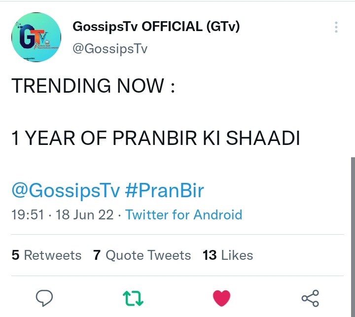 EPranbir's tweet photo. Great Job P-army! ❤
#PranBir #KumkumBhagya 

1 YR OF PRANBIR KI SHAADI https://t.co/3O4L4Q9Ejs