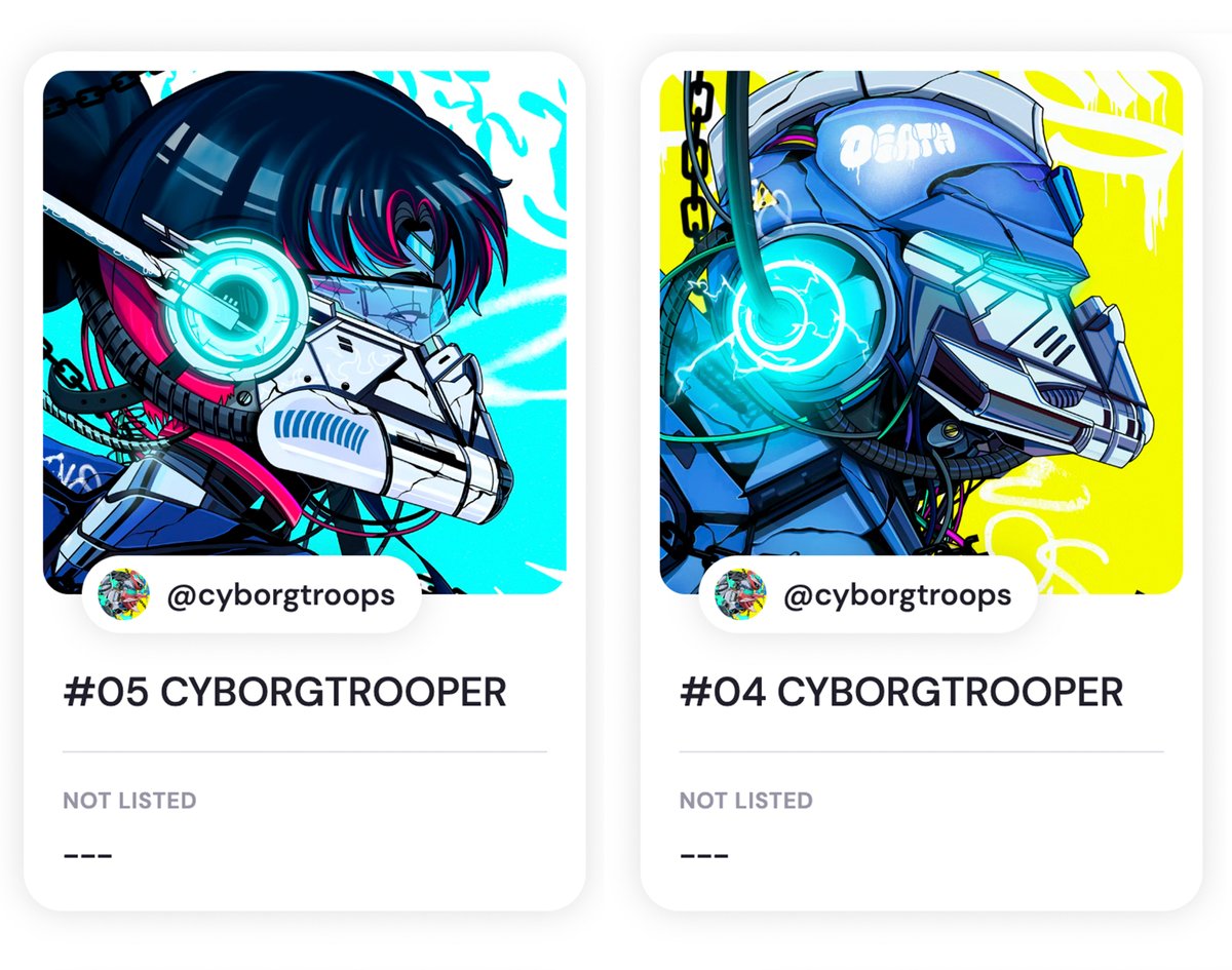 foziluke's tweet photo. GN Friends!
Just minted another #Cyborgtroops on Formfunction.
Probably, in the next 24 hours I will list it…
Happy Weekend everyone✌️
#NFTs #SolanaNFT #NFTCommunitys https://t.co/gTJIYCfVW2