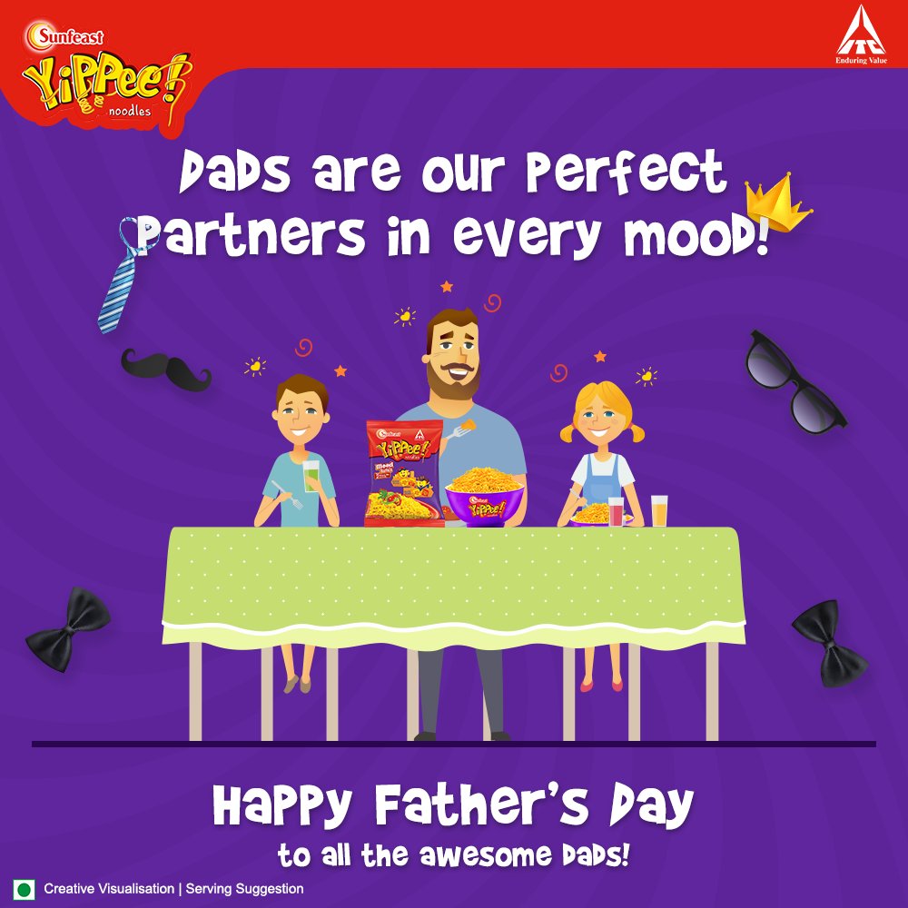 Who’s our first hero and our best partner in every mood? The awesome dads, no doubt! Wishing all the super dads a very Happy Father’s Day! #YiPPeeNoodles #LongNoodles #EveningSnackTime #YiPPeeRecipe #CookingAtHome #MoodMasala #Chill #Happy #Crazy #FathersDay