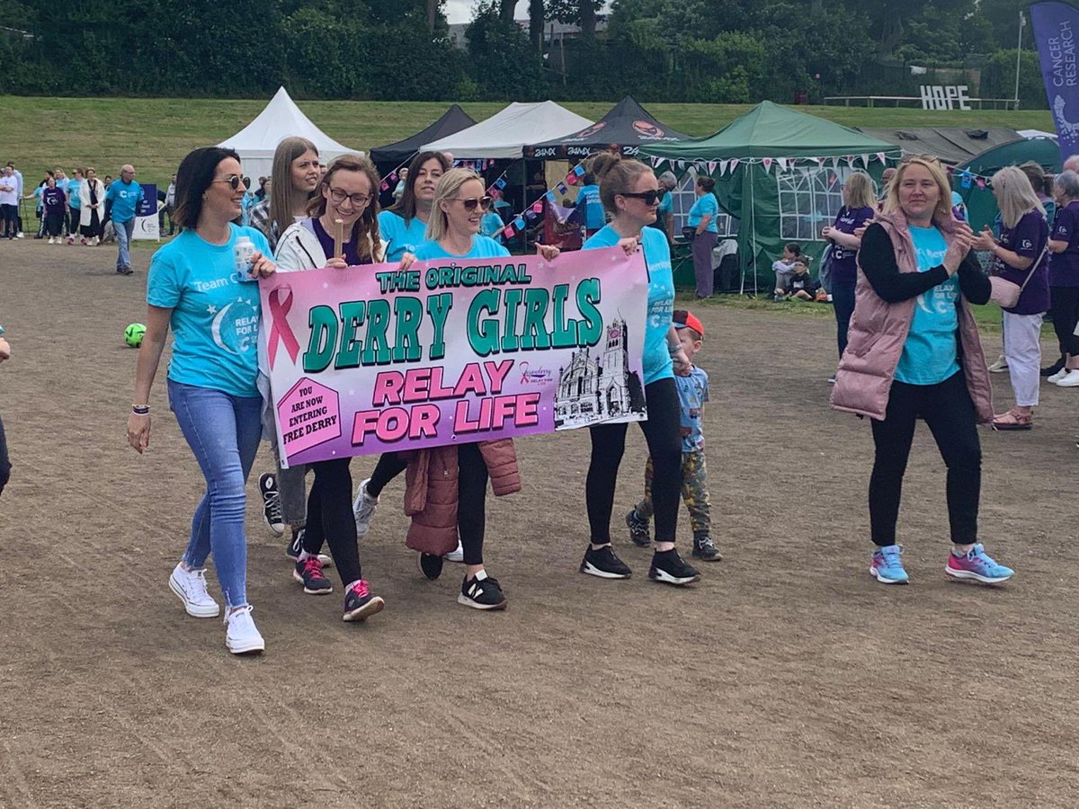 trudy_sta's tweet photo. Such a wonderful atmosphere and so good to be face to face with incredible supporters of  @CR_UK  Relay For Life Legenderry 2022 https://t.co/P6F1RgZeLS