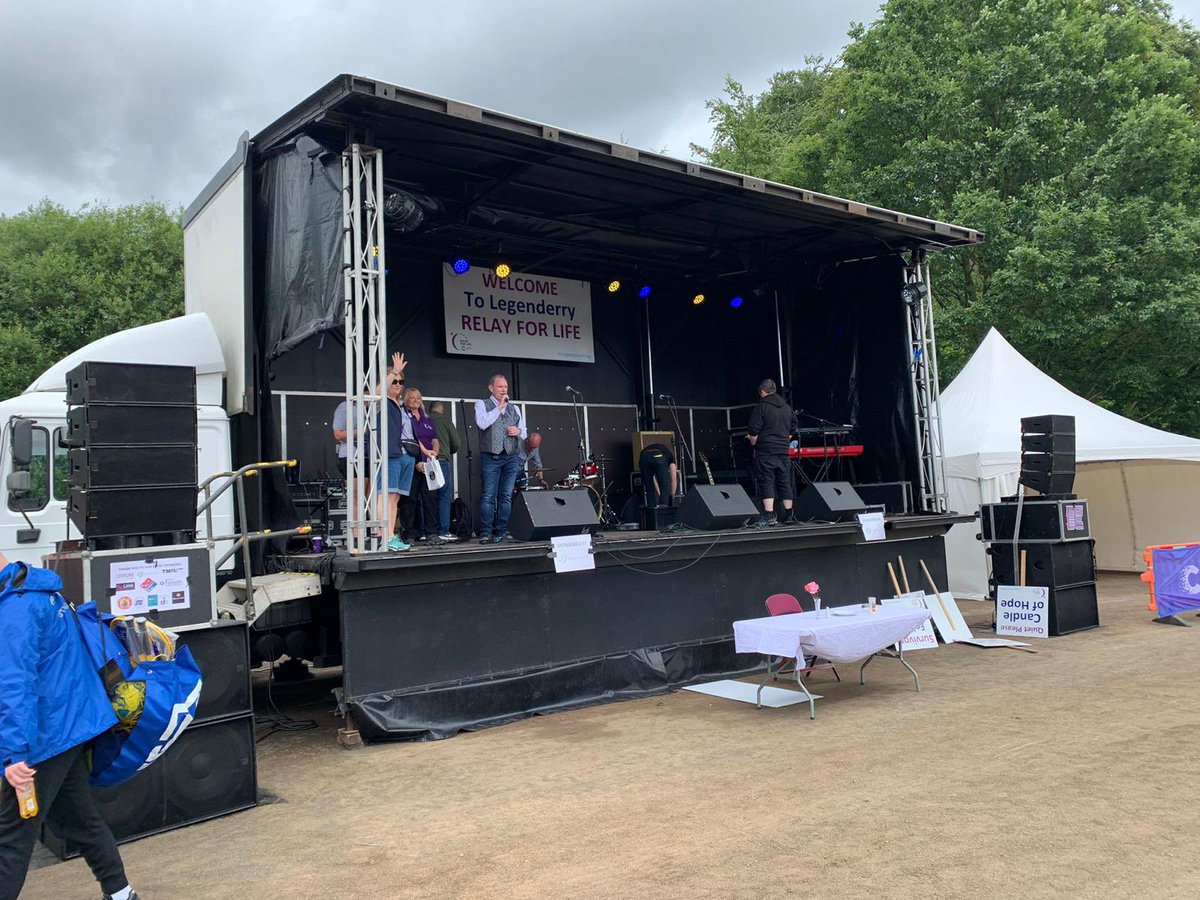 trudy_sta's tweet photo. Such a wonderful atmosphere and so good to be face to face with incredible supporters of  @CR_UK  Relay For Life Legenderry 2022 https://t.co/P6F1RgZeLS