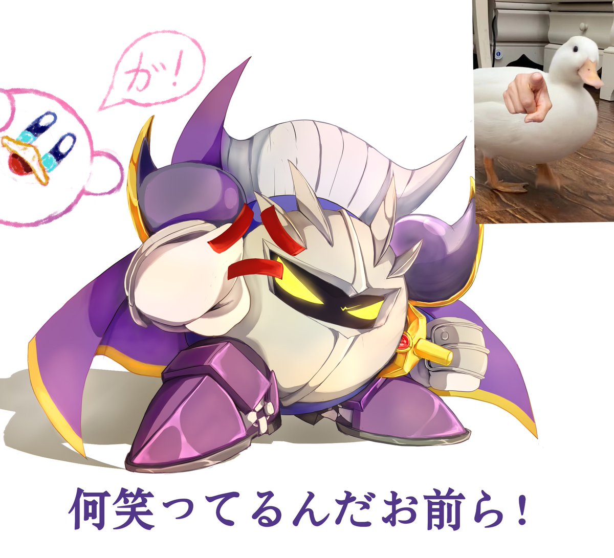 Duck Meta Meme of Cole duck. “Meta Duck”? or “Duck Knight”? Just kidding~ #星のカービィ ...