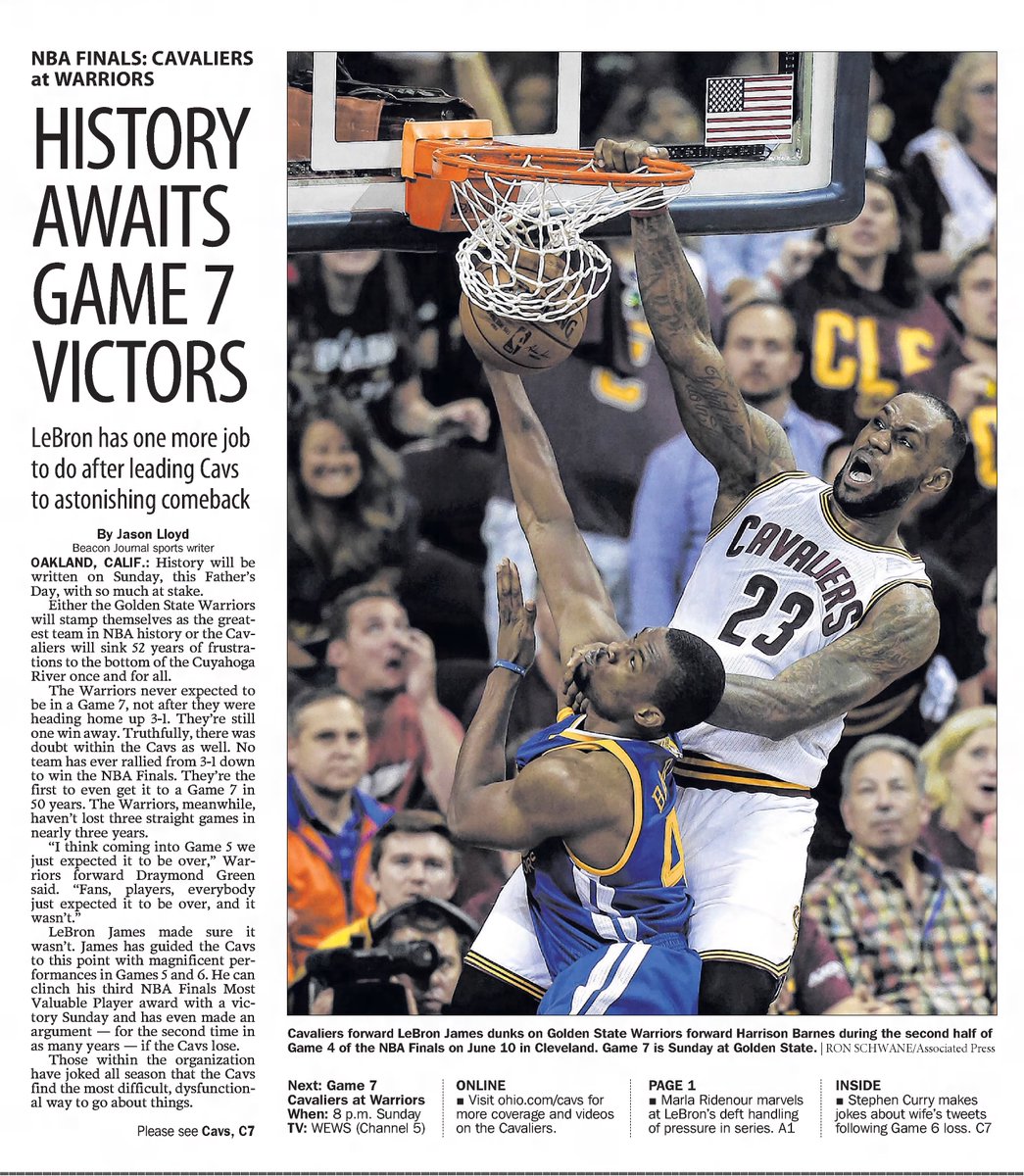 MrCleveland_216's tweet photo. June 18, 2016: We Ready🏀
Cleveland soaks it up, 1 day before Game 7.  
City on cusp of 1st 🏆 in 52 yrs.  What a time. Let's enjoy reliving it all !  
#HistoryAwaits #ThisIsTheMoment #BelieveLand 🏆 https://t.co/XHkVHUQAwX