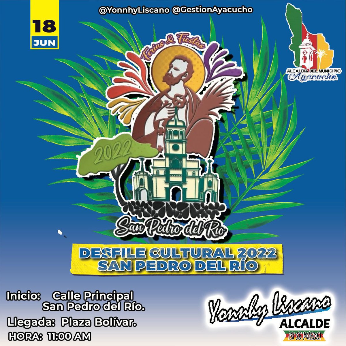 Desfile Cultural de San Pedro del Rio 🕺🏻🎭 

Celebremos junto a nuestro pueblo nuestras ferias y fiestas, porque seguimos trabajando por el rescate de nuestras costumbres y tradiciones 🙌🏻

#SiSePuede
#LaSangreDeCristoTienePoder 
#SanPedroDelRio