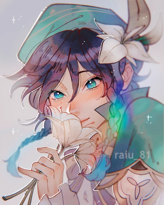 🍷happy late birthday to Venti the bard🍃 
 
#GenshinImpact 