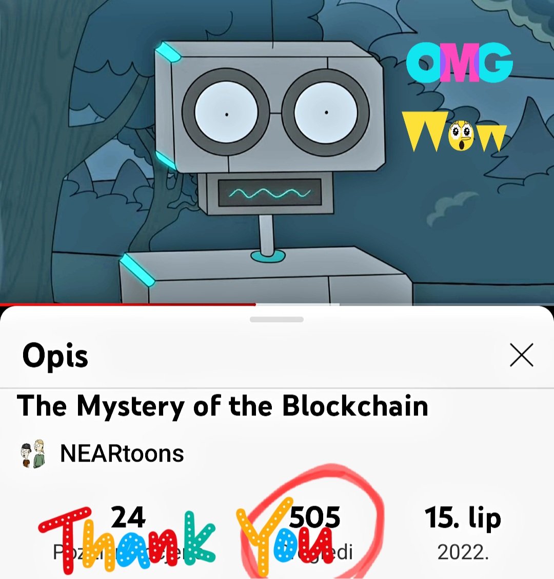 NEARtoons's tweet photo. From 0 to 505 in 3 days 🤠🤗 

Have you seen it? The Mystery of the Blockchain 🙆🌳🤖🏰🦉🌜🛸🙋

🔗🌐🔺👉 https://t.co/RhRAHDDhhc

#blockchain
#web3
#NEAR
#NEARtoons
#art
#animation
#NEARProtocol
#NEARFoundation https://t.co/bsKv8cWNi7